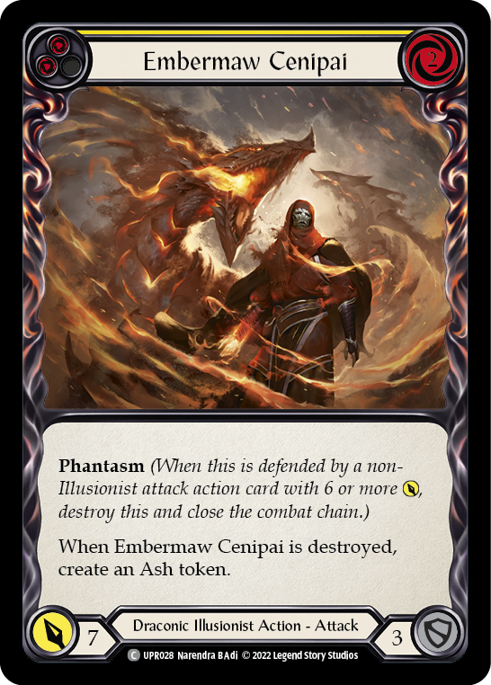 Embermaw Cenipai (Yellow) [UPR028] (Uprising)  Rainbow Foil | Chromatic Games