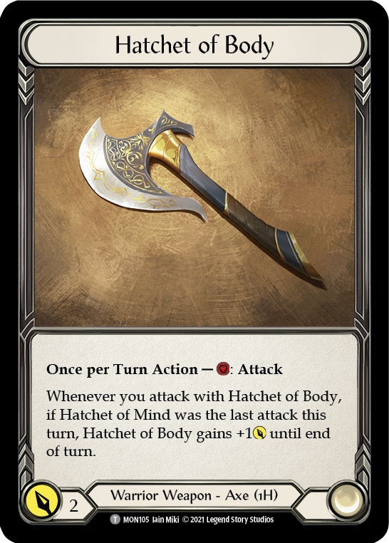 Hatchet of Body // Boltyn [MON105 // MON030] (Monarch)  1st Edition Normal | Chromatic Games