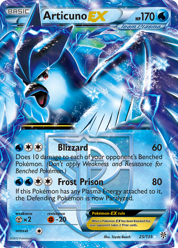 Articuno EX (25/135) [Black & White: Plasma Storm] | Chromatic Games