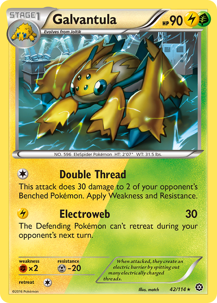 Galvantula (42/114) [XY: Steam Siege] | Chromatic Games