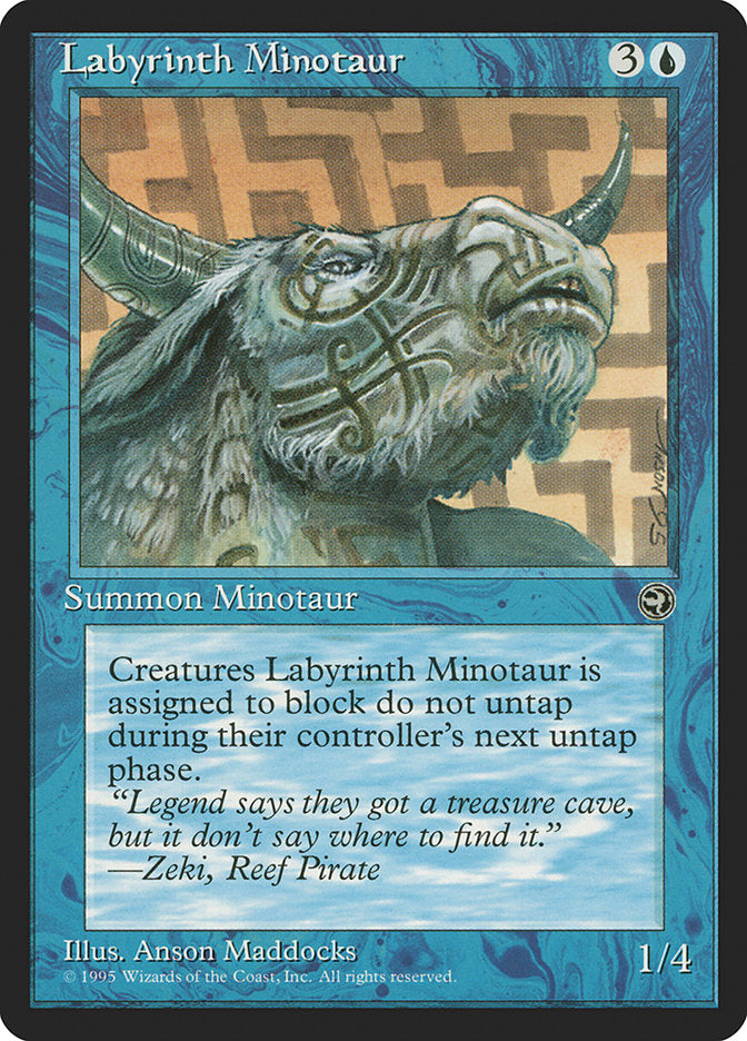 Labyrinth Minotaur (Zeki Flavor Text) [Homelands] | Chromatic Games