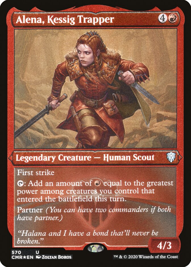 Alena, Kessig Trapper (Foil Etched) [Commander Legends] | Chromatic Games