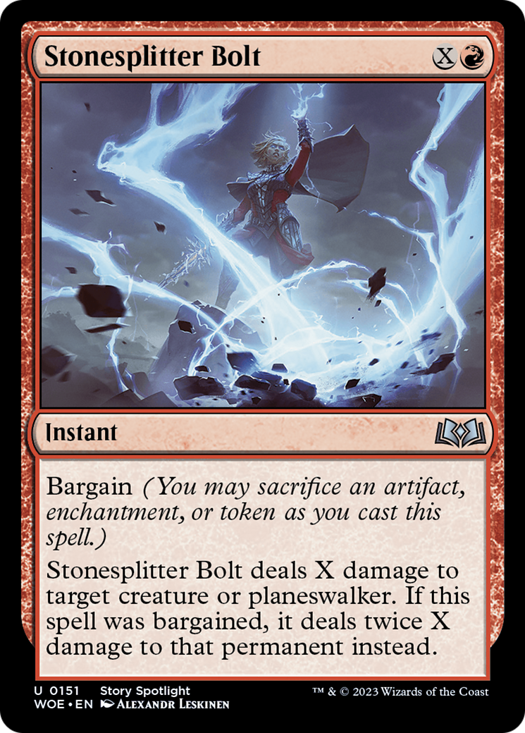 Stonesplitter Bolt [Wilds of Eldraine] | Chromatic Games