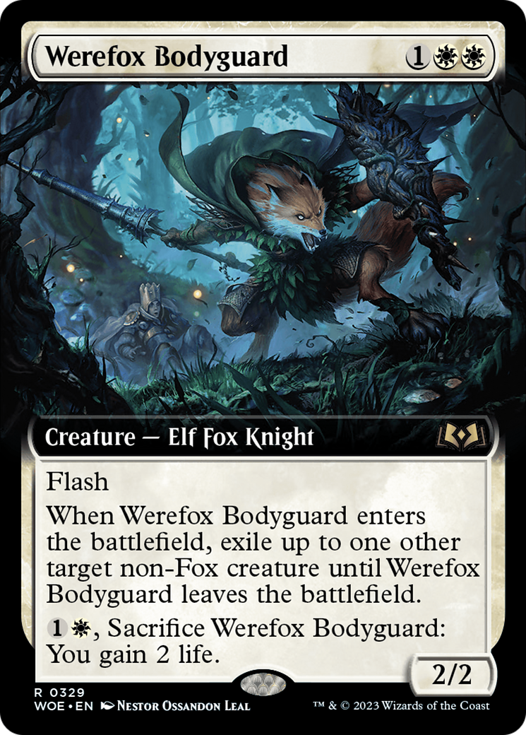 Werefox Bodyguard (Extended Art) [Wilds of Eldraine] | Chromatic Games