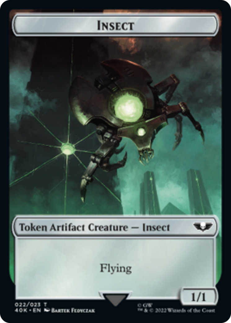 Necron Warrior // Insect Double-Sided Token [Warhammer 40,000 Tokens] | Chromatic Games