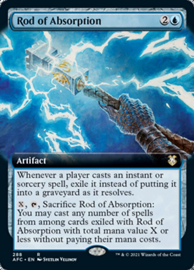 Rod of Absorption (Extended Art) [Dungeons & Dragons: Adventures in the Forgotten Realms Commander] | Chromatic Games