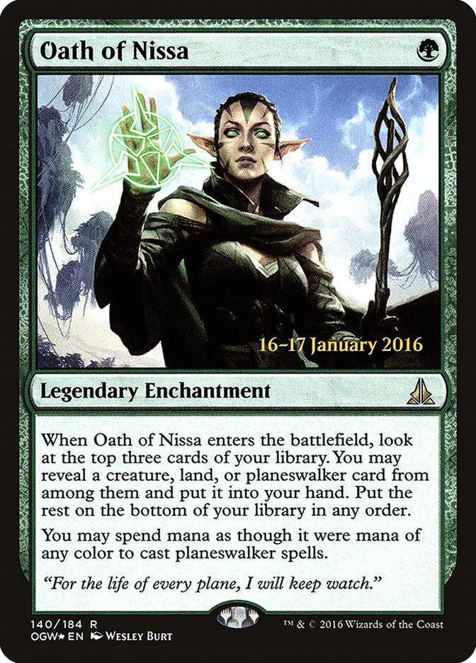 Oath of Nissa [Oath of the Gatewatch Prerelease Promos] | Chromatic Games