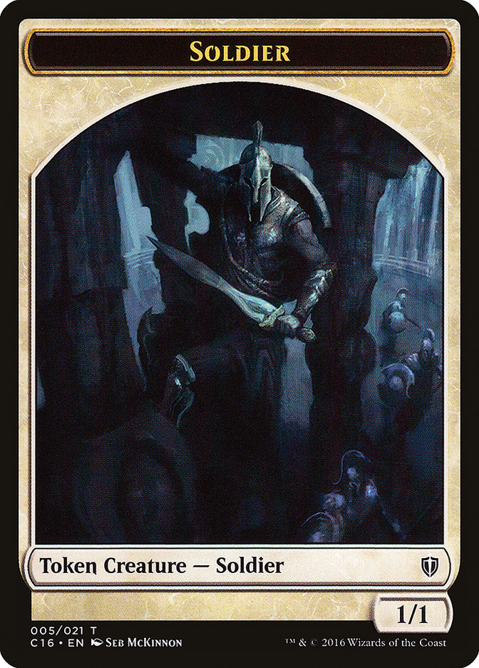 Soldier // Squid Double-Sided Token [Commander 2016 Tokens] | Chromatic Games