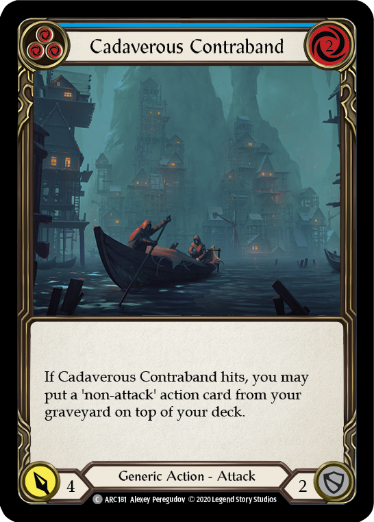 Cadaverous Contraband (Blue) [U-ARC181] (Arcane Rising Unlimited)  Unlimited Rainbow Foil | Chromatic Games