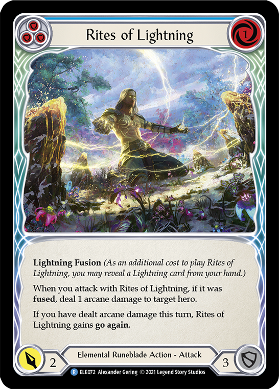 Rites of Lightning (Blue) [ELE072] (Tales of Aria)  1st Edition Normal | Chromatic Games