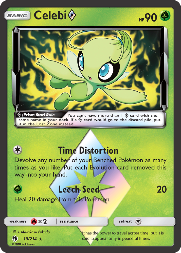 Celebi (19/214) (Prism Star) [Sun & Moon: Lost Thunder] | Chromatic Games