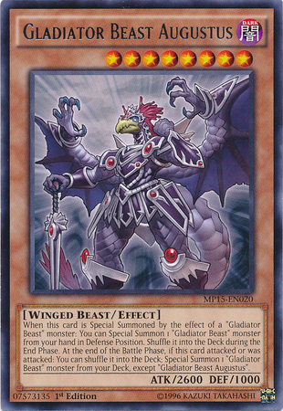 Gladiator Beast Augustus [MP15-EN020] Rare | Chromatic Games