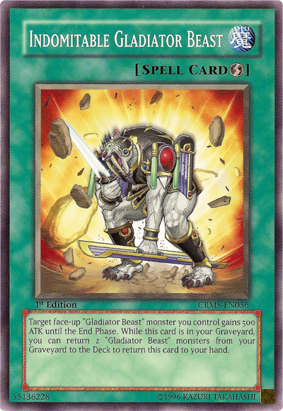 Indomitable Gladiator Beast [CRMS-EN056] Common | Chromatic Games