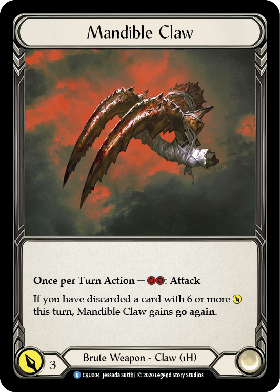 Mandible Claw [CRU004] (Crucible of War)  1st Edition Cold Foil | Chromatic Games