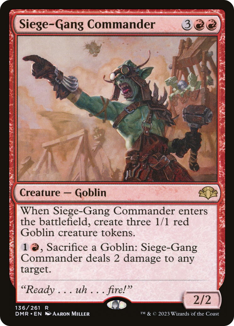 Siege-Gang Commander [Dominaria Remastered] | Chromatic Games