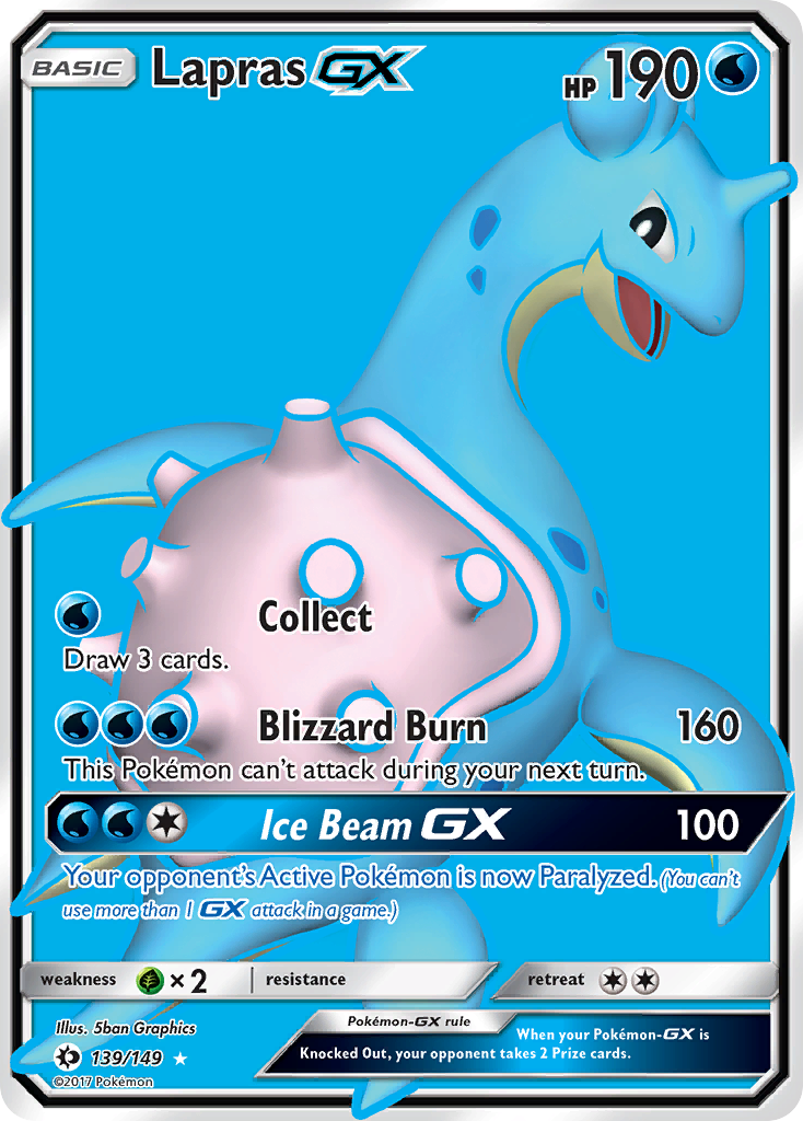 Lapras GX (139/149) [Sun & Moon: Base Set] | Chromatic Games