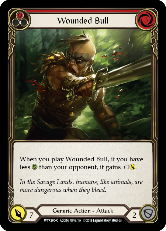 Wounded Bull (Red) [WTR200-C] (Welcome to Rathe)  Alpha Print Rainbow Foil | Chromatic Games