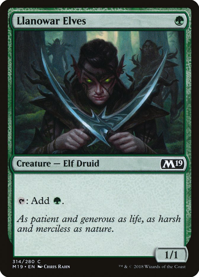 Llanowar Elves [Core Set 2019] | Chromatic Games