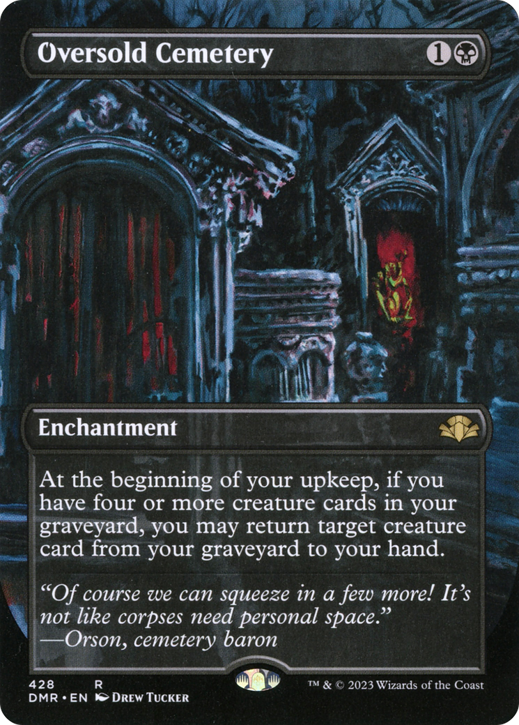 Oversold Cemetery (Borderless Alternate Art) [Dominaria Remastered] | Chromatic Games