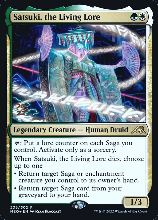 Satsuki, the Living Lore [Kamigawa: Neon Dynasty Prerelease Promos] | Chromatic Games