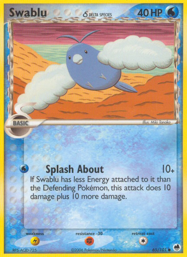 Swablu (65/101) (Delta Species) [EX: Dragon Frontiers] | Chromatic Games