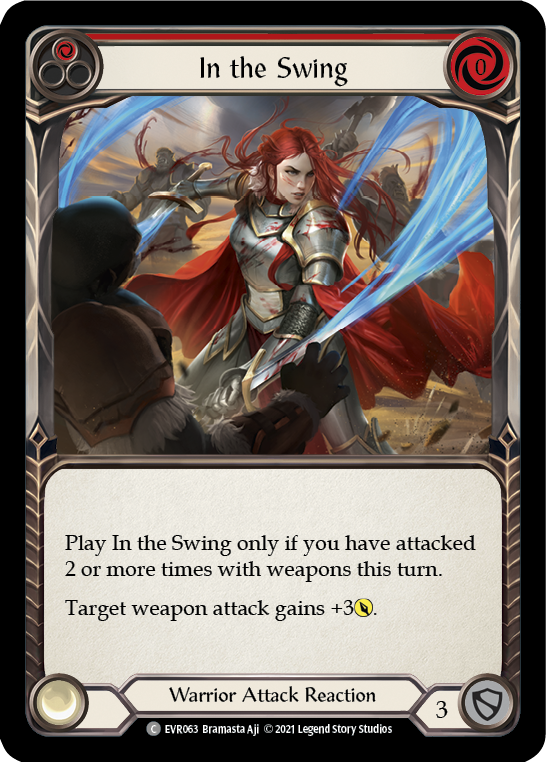 In the Swing (Red) [EVR063] (Everfest)  1st Edition Rainbow Foil | Chromatic Games