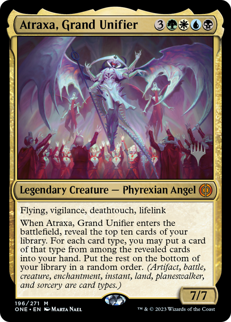 Atraxa, Grand Unifier (Promo Pack) [Phyrexia: All Will Be One Promos] | Chromatic Games