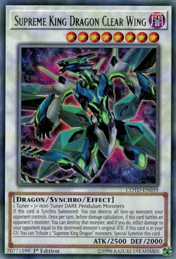 Supreme King Dragon Clear Wing [COTD-EN039] Rare | Chromatic Games