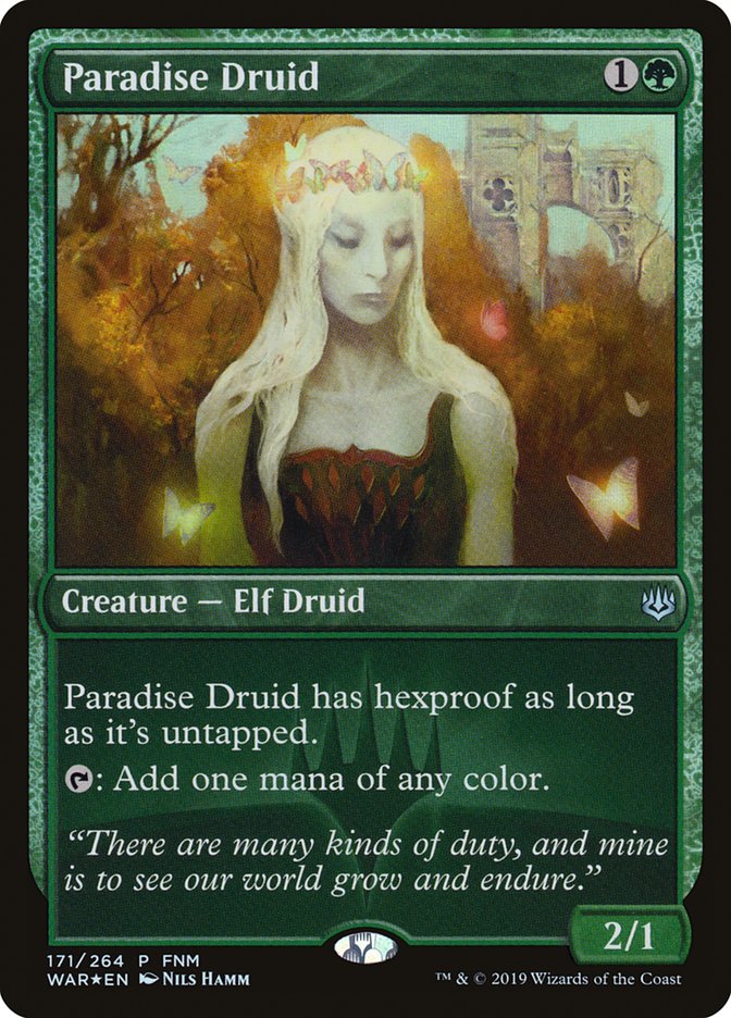 Paradise Druid (FNM) [War of the Spark Promos] | Chromatic Games