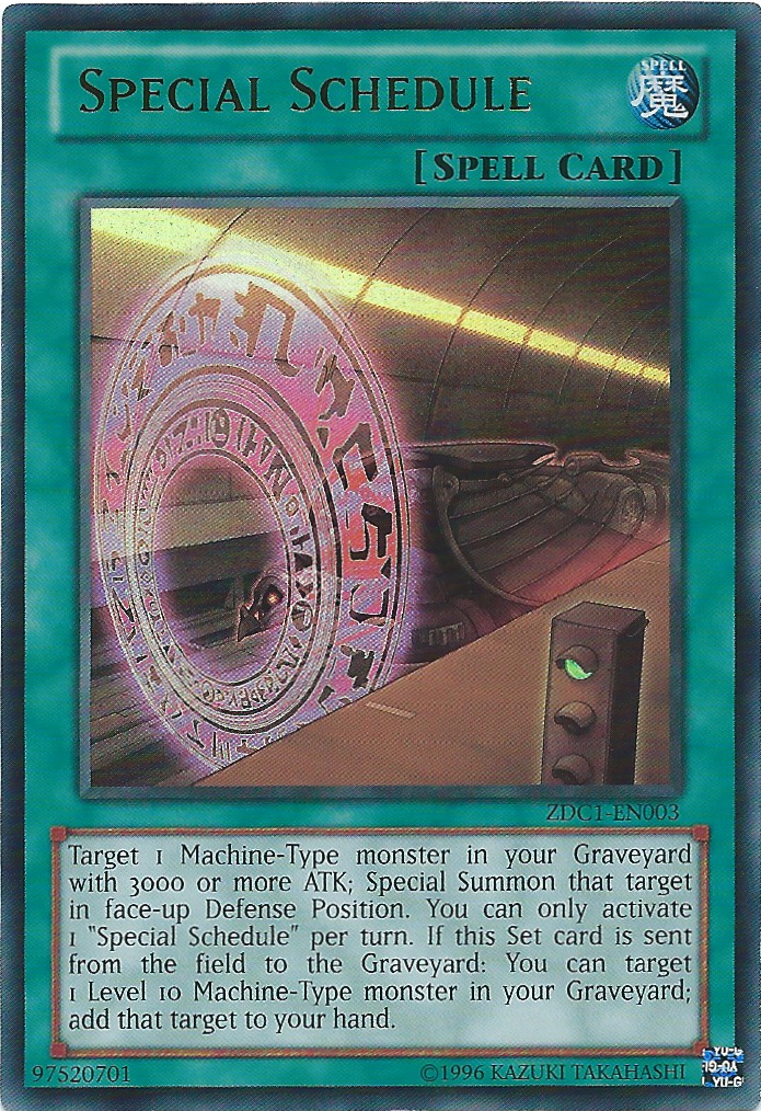 Special Schedule [ZDC1-EN003] Ultra Rare | Chromatic Games