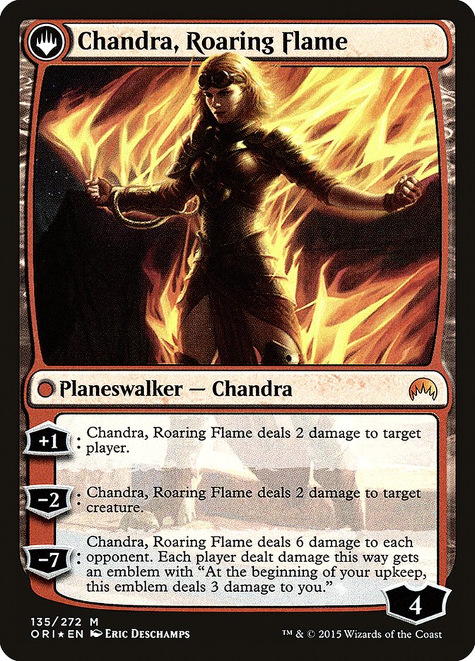 Chandra, Fire of Kaladesh // Chandra, Roaring Flame [Magic Origins Prerelease Promos] | Chromatic Games