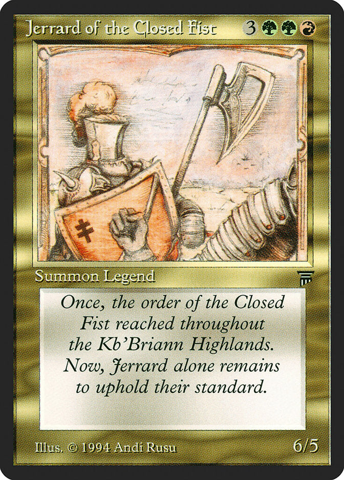 Jerrard of the Closed Fist [Legends] | Chromatic Games