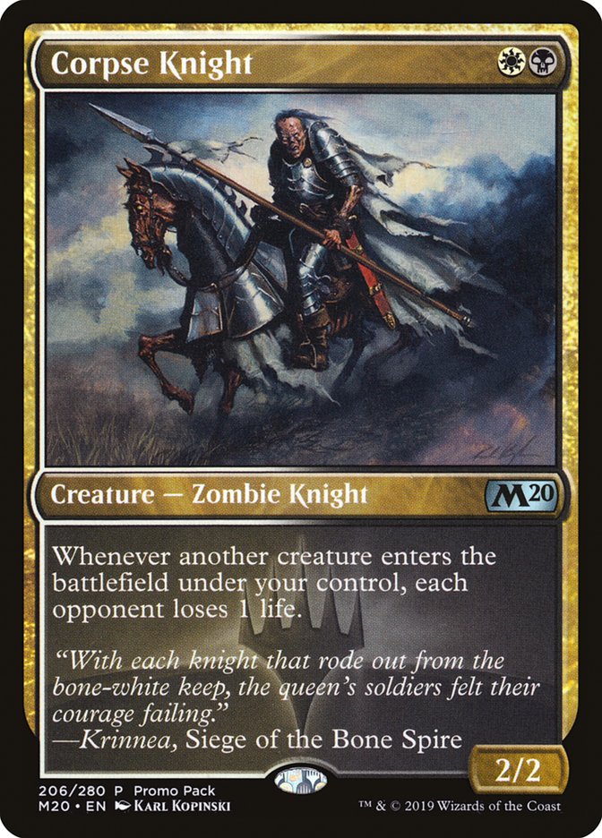 Corpse Knight (Promo Pack) [Core Set 2020 Promos] | Chromatic Games