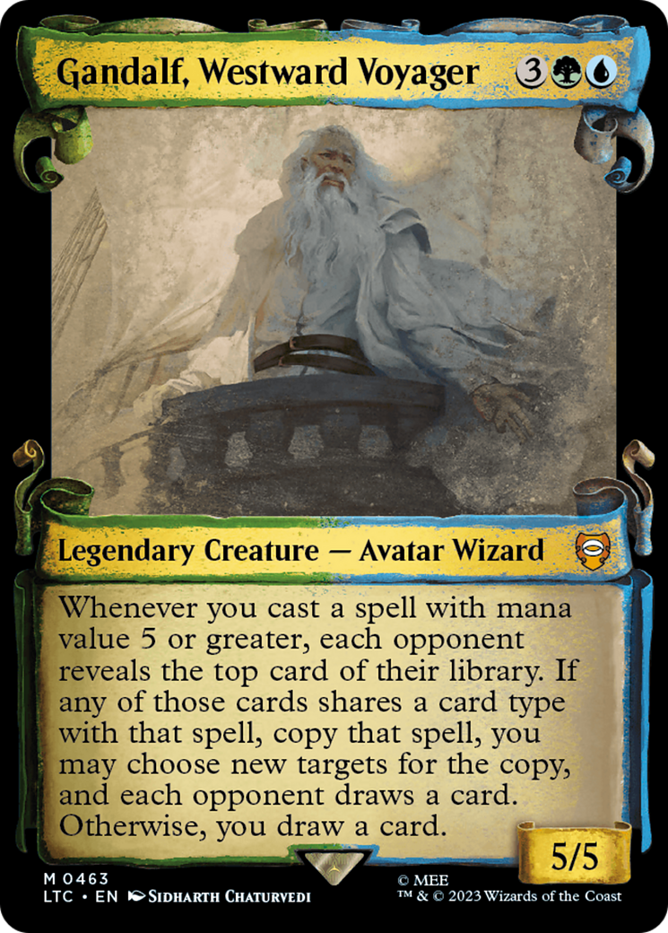 Gandalf, Westward Voyager [The Lord of the Rings: Tales of Middle-Earth Commander Showcase Scrolls] | Chromatic Games