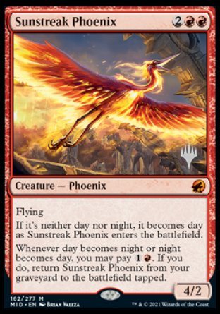 Sunstreak Phoenix (Promo Pack) [Innistrad: Midnight Hunt Promos] | Chromatic Games