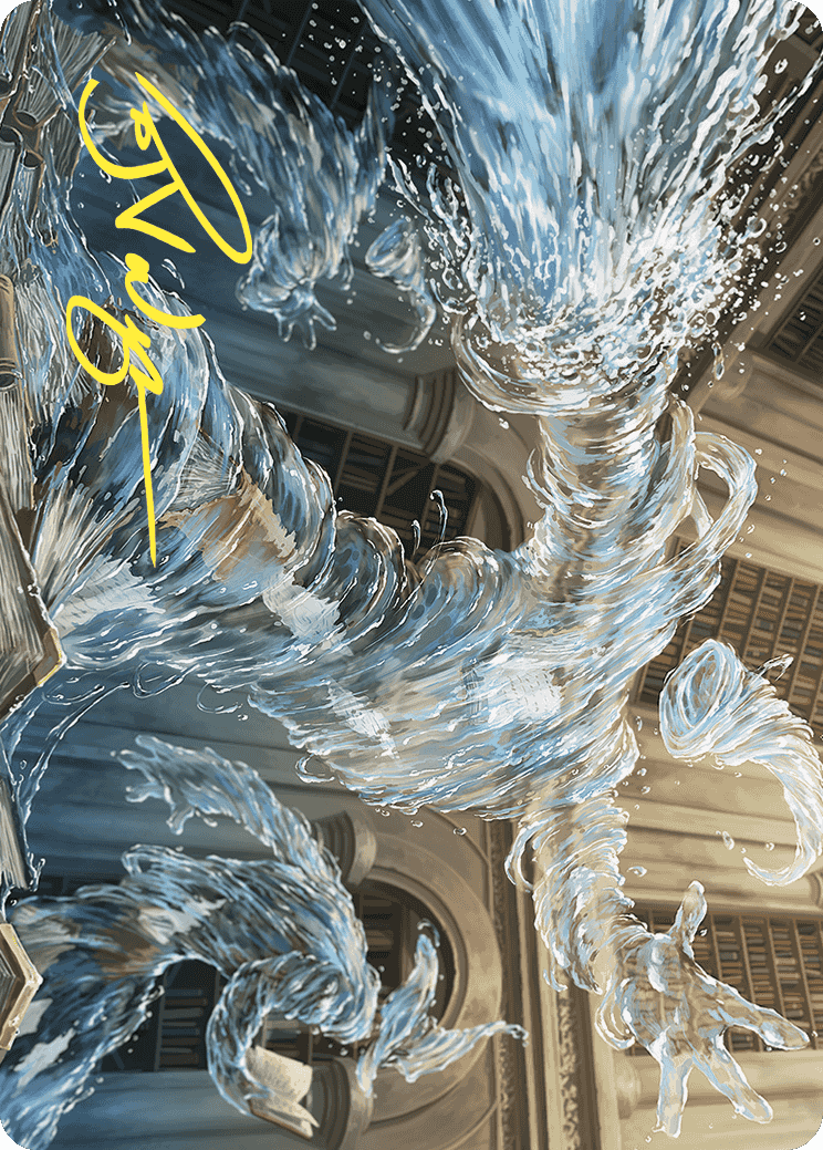 Splashy Spellcaster Art Card (Gold-Stamped Signature) [Wilds of Eldraine Art Series] | Chromatic Games