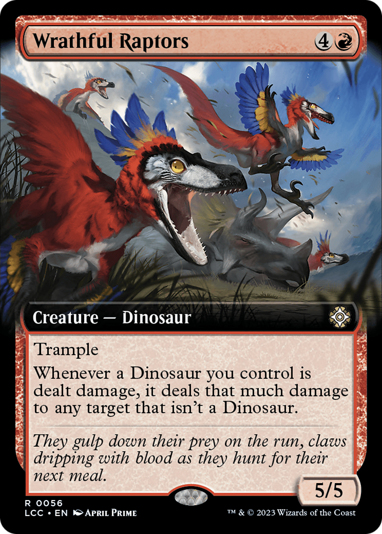 Wrathful Raptors (Extended Art) [The Lost Caverns of Ixalan Commander] | Chromatic Games