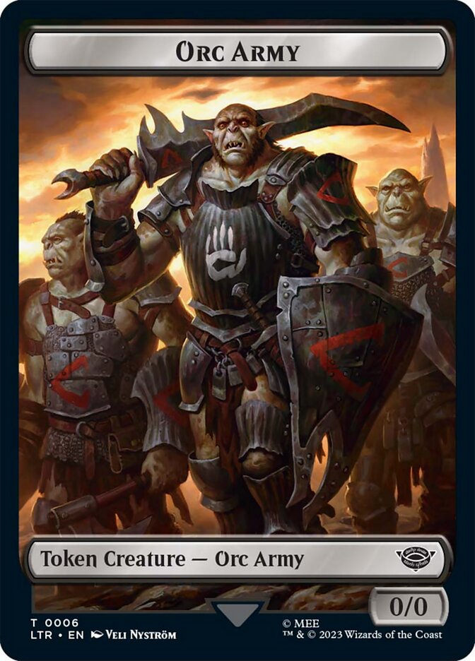 Orc Army Token (06) [The Lord of the Rings: Tales of Middle-Earth Tokens] | Chromatic Games