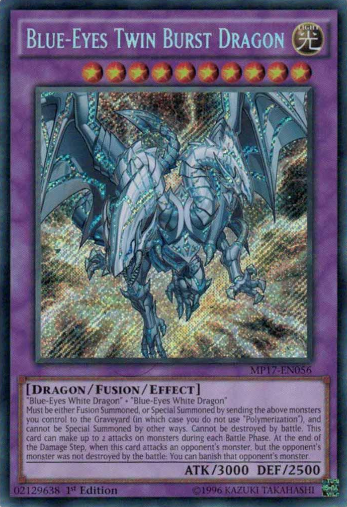 Blue-Eyes Twin Burst Dragon [MP17-EN056] Secret Rare | Chromatic Games