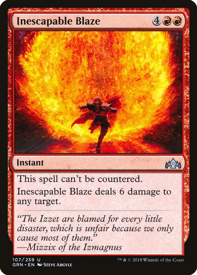 Inescapable Blaze [Guilds of Ravnica] | Chromatic Games