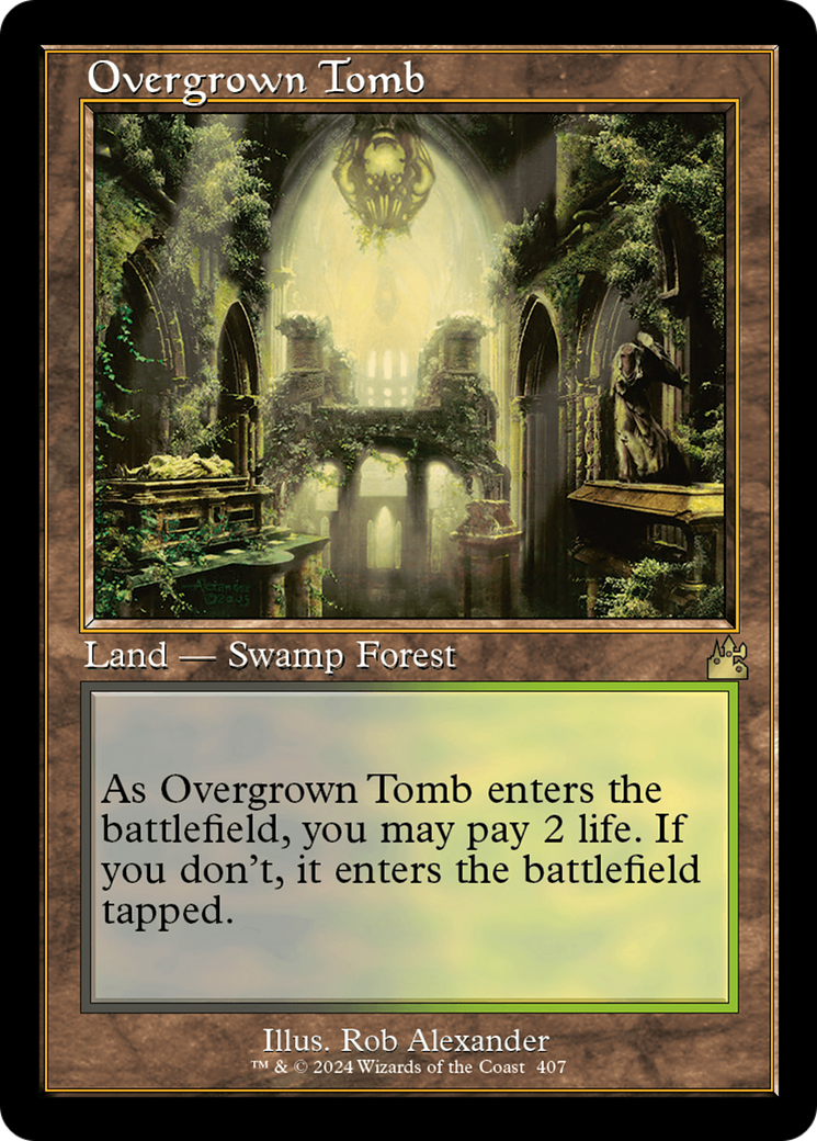 Overgrown Tomb (Retro) [Ravnica Remastered] | Chromatic Games