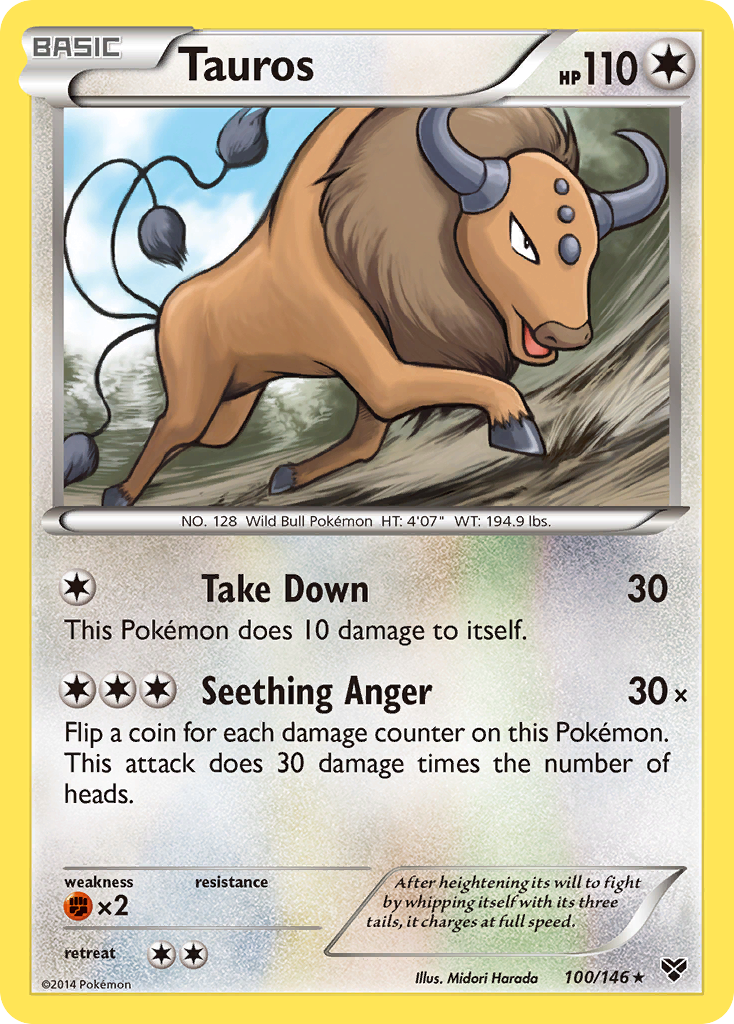 Tauros (100/146) [XY: Base Set] | Chromatic Games