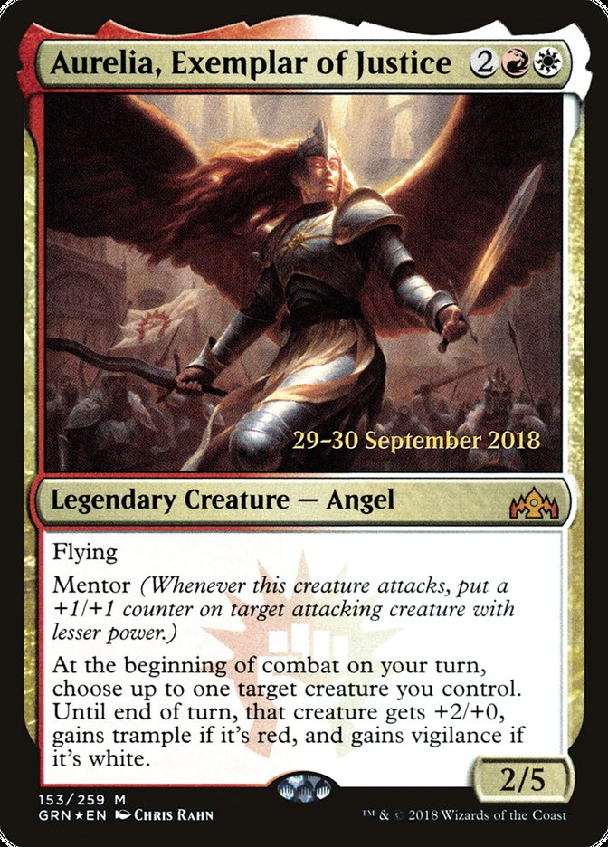 Aurelia, Exemplar of Justice [Guilds of Ravnica Prerelease Promos] | Chromatic Games