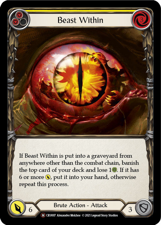 Beast Within [U-CRU007] (Crucible of War Unlimited)  Unlimited Rainbow Foil | Chromatic Games