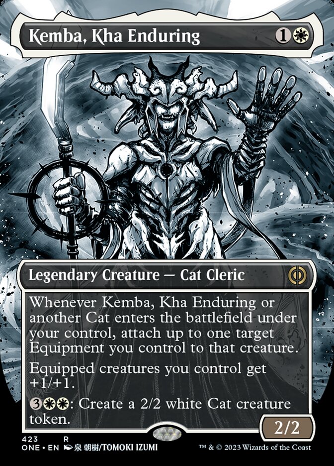 Kemba, Kha Enduring (Borderless Manga Step-and-Compleat Foil) [Phyrexia: All Will Be One] | Chromatic Games