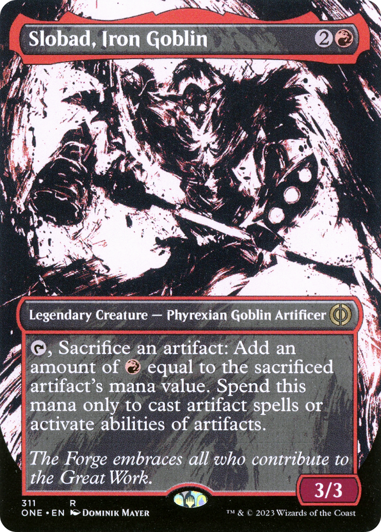 Slobad, Iron Goblin (Borderless Ichor) [Phyrexia: All Will Be One] | Chromatic Games