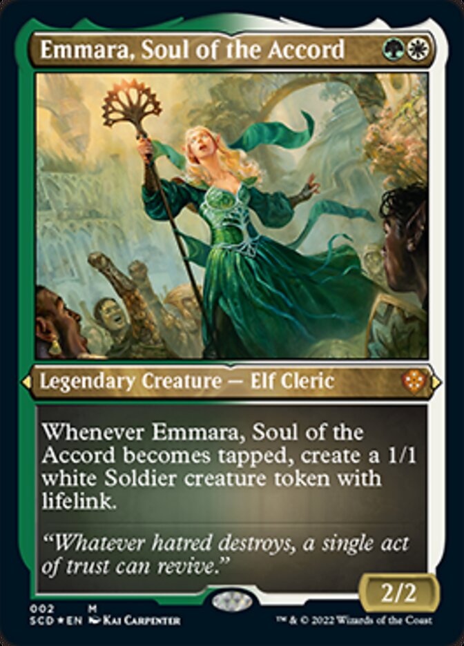 Emmara, Soul of the Accord (Foil Etched) [Starter Commander Decks] | Chromatic Games