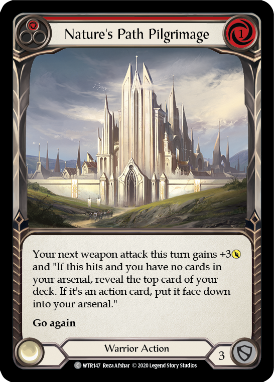 Nature's Path Pilgrimage (Red) [U-WTR147] (Welcome to Rathe Unlimited)  Unlimited Rainbow Foil | Chromatic Games