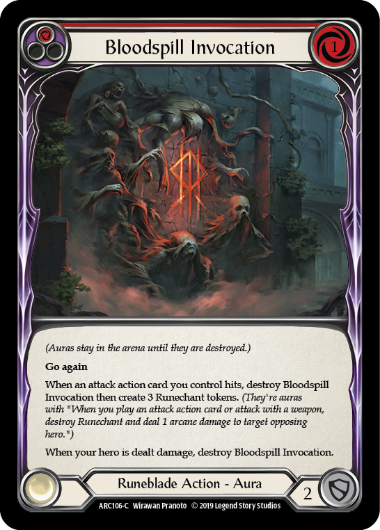 Bloodspill Invocation (Red) [ARC106-C] (Arcane Rising)  1st Edition Normal | Chromatic Games