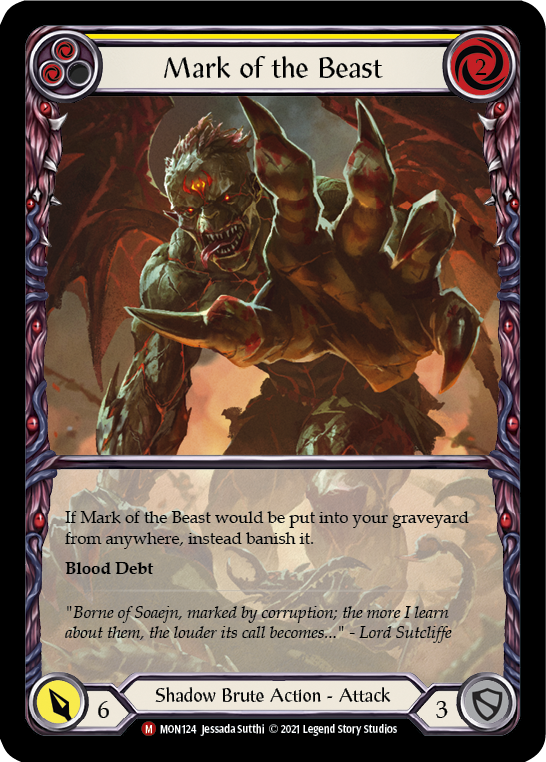 Mark of the Beast (Extended Art) [MON124-EA] (Monarch)  1st Edition Rainbow Foil | Chromatic Games